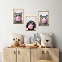 Placa Decorativa Pets Bubble Gum Mold M