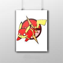 Placa Decorativa Pikachu tema Flash Placa Decorativa Pikachu tema Flash