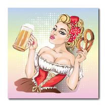 Placa Decorativa - Pin-up - Cerveja - 0545plmk