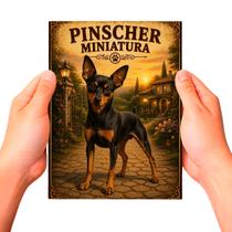 Placa Decorativa Pinscher Miniatura Cachorro Pet MDF Placa Decorativa Pinscher Miniatura Cachorro Pet MDF