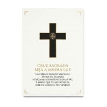 Placa Decorativa Poderosa Oração de São Bento Com 50x70cm Placa Decorativa Poderosa Oração de São Bento Com 50x70cm