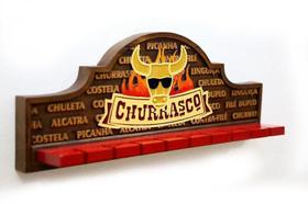 Placa Decorativa Porta-Espetos - Churrasco Cerveja E Decora