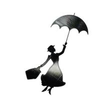 Placa Decorativa Preta Parede Mary Poppins Bugingaria