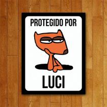 Placa Decorativa - Protegido Por Luci