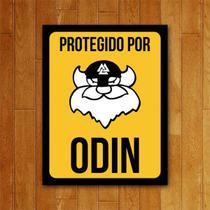 Placa Decorativa Protegido por Odin