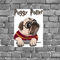 Placa Decorativa Pug Potter 18x27cm Placa Decorativa Pug Potter 18x27cm