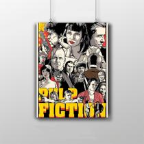 Placa Decorativa - Pulp Fiction - Arte Poster Placa Decorativa - Pulp Fiction - Arte Poster