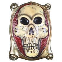 Placa Decorativa Quadro Crânio Luxo Halloween Placa Decorativa Quadro Crânio Luxo Halloween