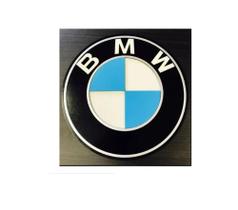 Placa Decorativa Quadro Entalhado Em Madeira Bmw