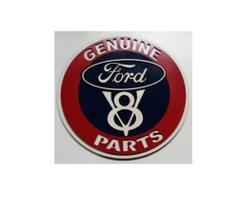 Placa Decorativa Quadro Entalhado Em Madeira Ford Genuine