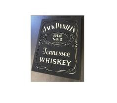 Placa Decorativa Quadro Entalhado Em Madeira Jack Daniel's M