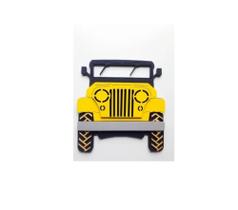 Placa Decorativa Quadro Entalhado Em Madeira Jeep Willins Of