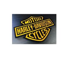 Placa Decorativa Quadro Entalhado Madeira Harley Davidson Am