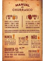 Placa Decorativa Quadro Manual Do Churrasco Lindo (V594) Placa Decorativa Quadro Manual Do Churrasco Lindo (V594)