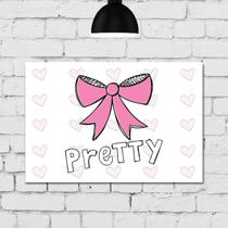 Placa Decorativa Quarto de Menina Princesa Laço 30x40cm Placa Decorativa Quarto de Menina Princesa Laço 30x40cm