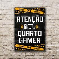 Placa Decorativa Quarto Gamer Computador Geek 28,5X20Cm