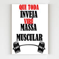 Placa decorativa que toda inveja vire massa muscular mdf a4