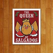 Placa Decorativa Queen Of Salgados Placa Decorativa Queen Of Salgados