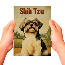 Placa Decorativa Raças Cachorro Vintage Shih Tzu Cor: Sortido Placa Decorativa Raças Cachorro Vintage Shih Tzu Cor: Sortido