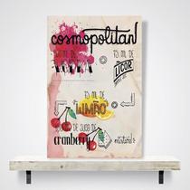 Placa Decorativa Receita Cosmopolitan