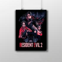 Placa Decorativa Resident Evil 2 - Game arte