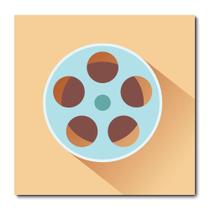 Placa Decorativa - Rolo de Filme - Cinema - 1324plmk