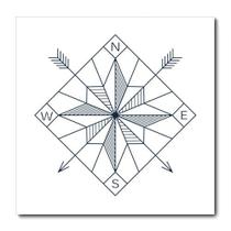 Placa Decorativa - Rosa dos Ventos - 1897plmk