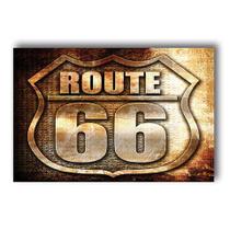 Placa Decorativa ROUTE 66 MDF 20x30cm