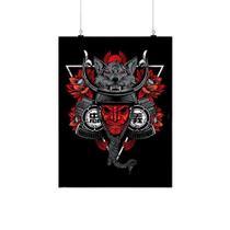 Placa Decorativa Samurai Jepang Keren 20X30Cm