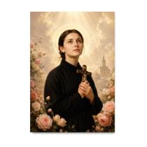 Placa Decorativa Santa Gemma Galgani Devocional Premium 15x21cm