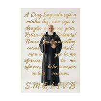 Placa Decorativa São Bento Oração Poderosa 50x70cm Ref 8393 Placa Decorativa São Bento Oração Poderosa 50x70cm Ref 8393