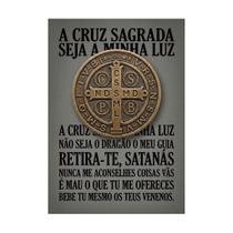 Placa Decorativa São Bento Oração Poderosa Católico 50x70cm Placa Decorativa São Bento Oração Poderosa Católico 50x70cm