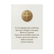 Placa Decorativa São Bento Oração Proteção Poderosa 50x70cm Placa Decorativa São Bento Oração Proteção Poderosa 50x70cm