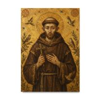 Placa Decorativa São Francisco Assis Estilo 50x70cm Placa Decorativa São Francisco Assis Estilo 50x70cm