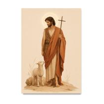 Placa Decorativa São João Batista Minimalista Premium 15x21cm Placa Decorativa São João Batista Minimalista Premium 15x21cm