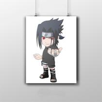 Placa Decorativa Sasuke Uchiha - Naruto Clássico Infantil