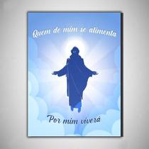 Placa Decorativa Se Alimenta Vivera Jesus 30X20Cm