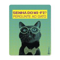 Placa Decorativa Senha Wi Fi 22x18 CatMyPet