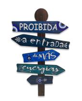 Placa Decorativa Setas Mensagens Positivas - Arte com Madeira