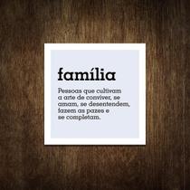 Placa Decorativa - Significado Da Família 27X27