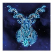 Placa Decorativa Signo Capricórnio 20x20cm Placa Decorativa Signo Capricórnio 20x20cm