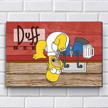 Placa Decorativa - Simpsons Duff 30X20Cm Em Mdf Placa Decorativa - Simpsons Duff 30X20Cm Em Mdf