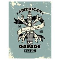 Placa Decorativa Sinalização Garage Custom