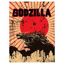 Placa Decorativa Sinalização Godzilla Japan 2