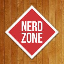 Placa Decorativa Sinalização - Nerd Zone