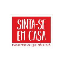 Placa Decorativa - Sinta-Se Em Casa Vermelha 36X46
