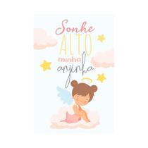 Placa Decorativa Sonhe Alto meu Anjinho Menina 30x40cm