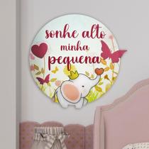 Placa decorativa sonhe alto minha pequena Placa decorativa sonhe alto minha pequena