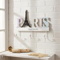 Placa Decorativa Suporte 3 Ganchos Paris Em Mdf Enfeite Paris Placa Decorativa Suporte 3 Ganchos Paris Em Mdf Enfeite Paris