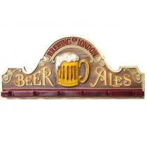 Placa Decorativa Suporte Canecos, Cabide - Beer Ales 38500-8 - Karim Grace